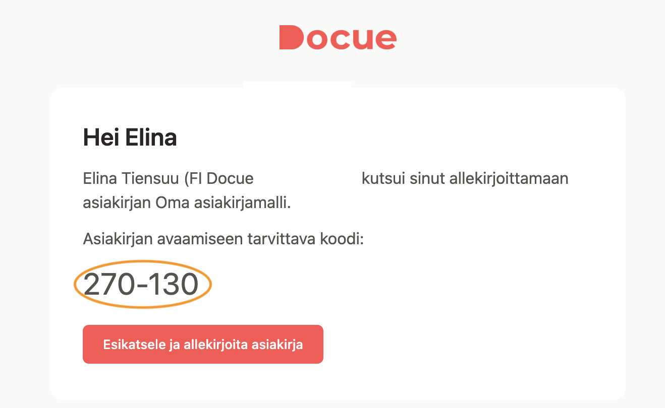 Kuvakaappaus 8: Sähköpostikutsu: