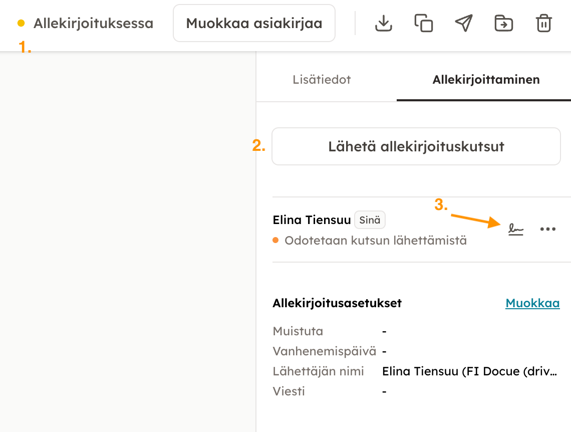 Kuvakaappaus 4: Seuraavassa vaiheessa pääset: