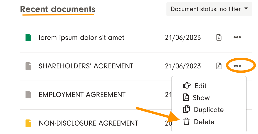 Screenshot 1: Note! It is not possible to restore deleted files to the archive.