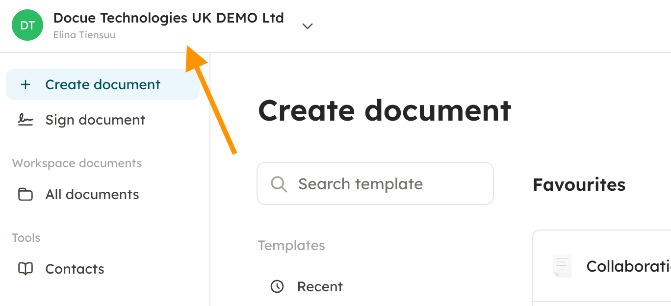 Screenshot 1: If there's a banner when you're logging in to the service, click on "Enter your payment details". If not, click on your name or the company 