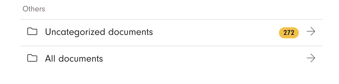 Screenshot 3: Admins who have access to the folders can sort these documents afterwards.