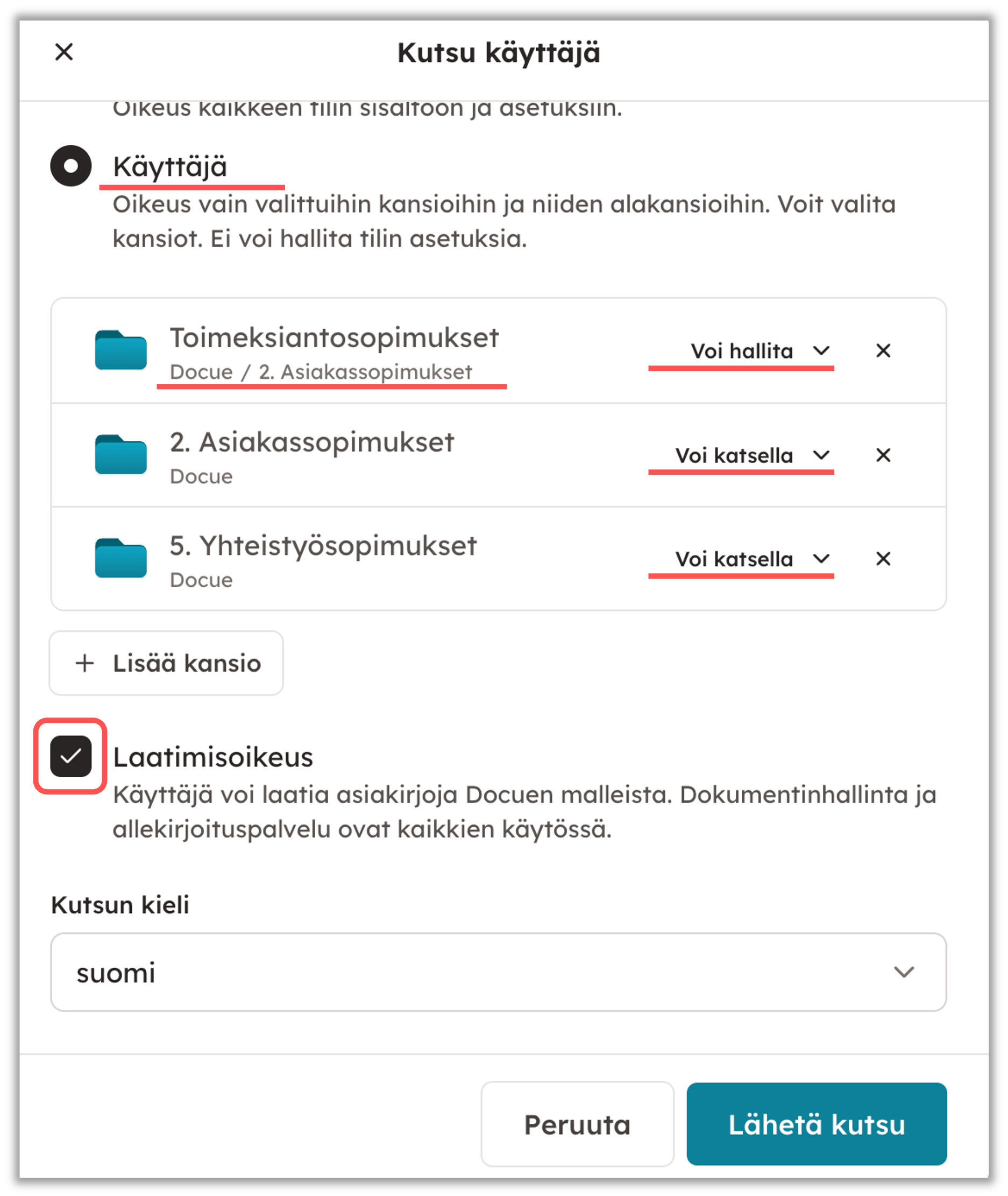 Katseluoikeudet ja laatimisoikeudet