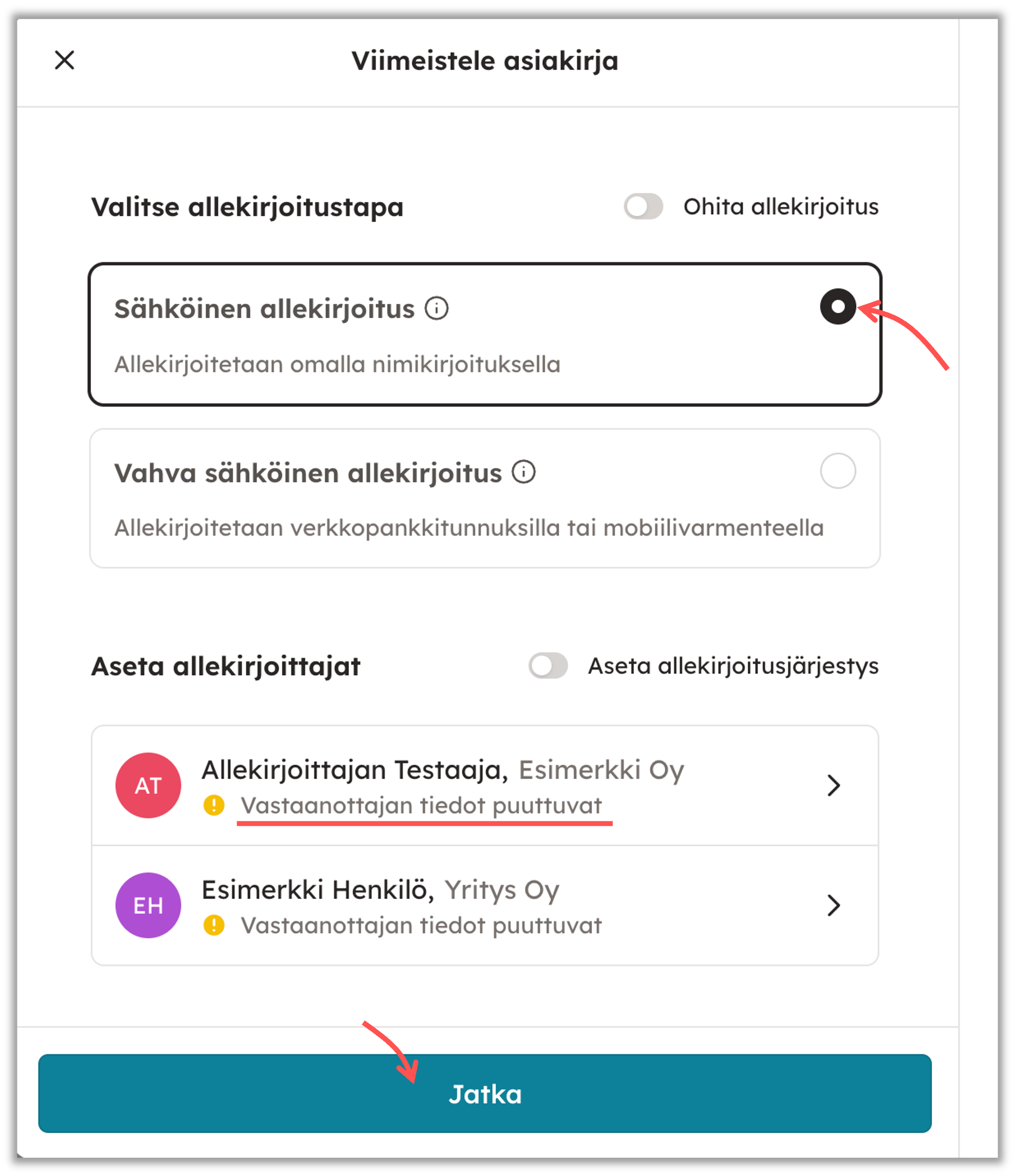 Allekirjoitus kohtaamistilanteessa (1)