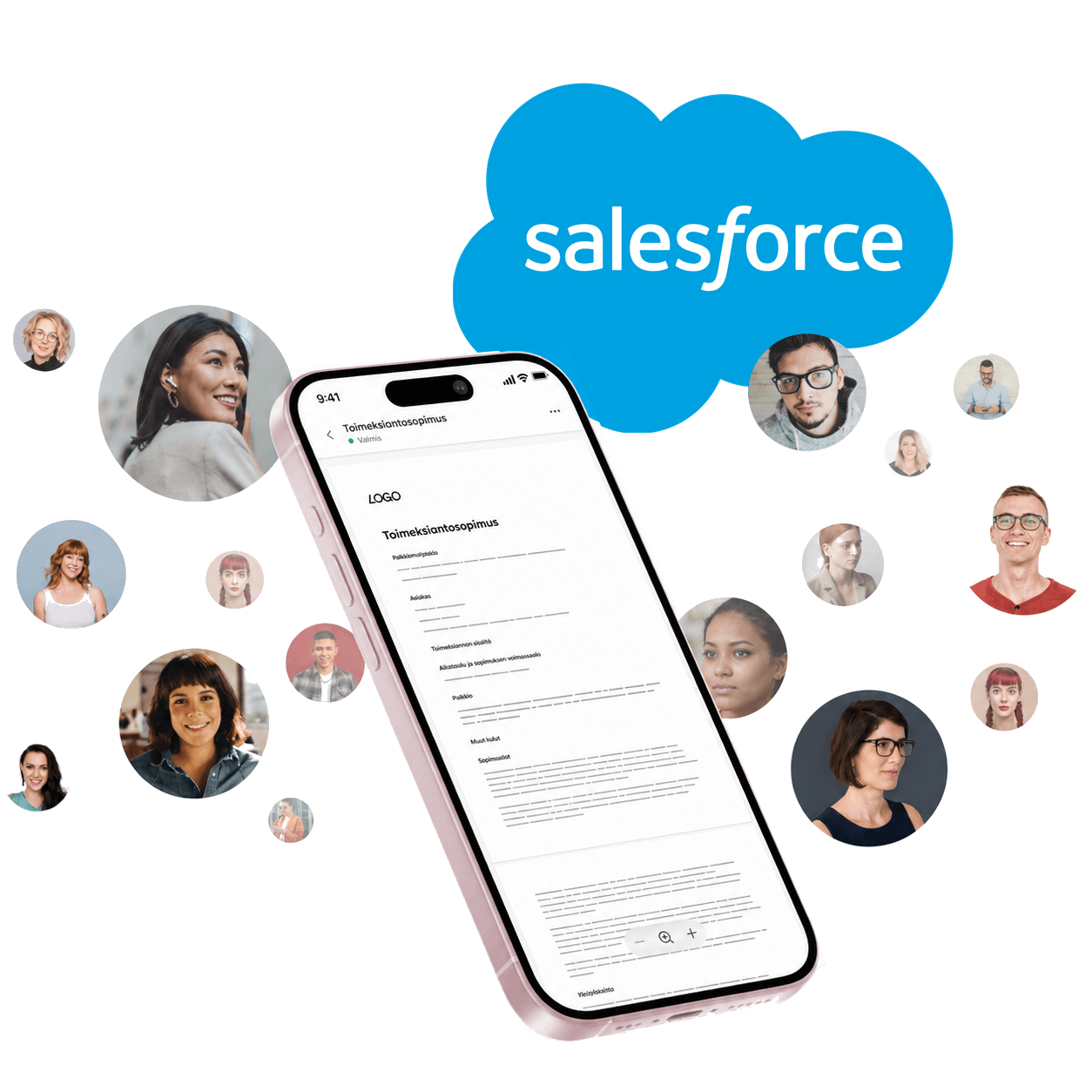 Docue x Salesforce -integraatio sopimushallintaan