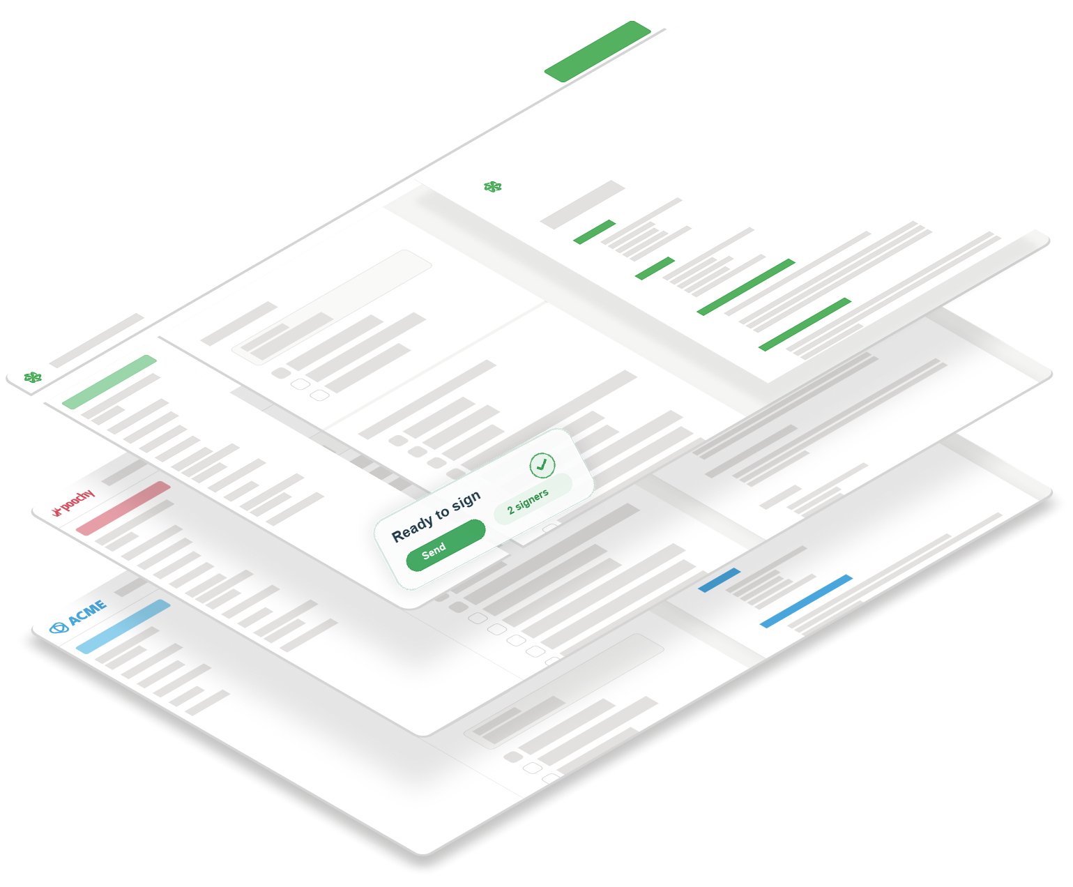 Embedded signing workflow interface